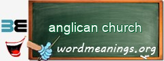 WordMeaning blackboard for anglican church
